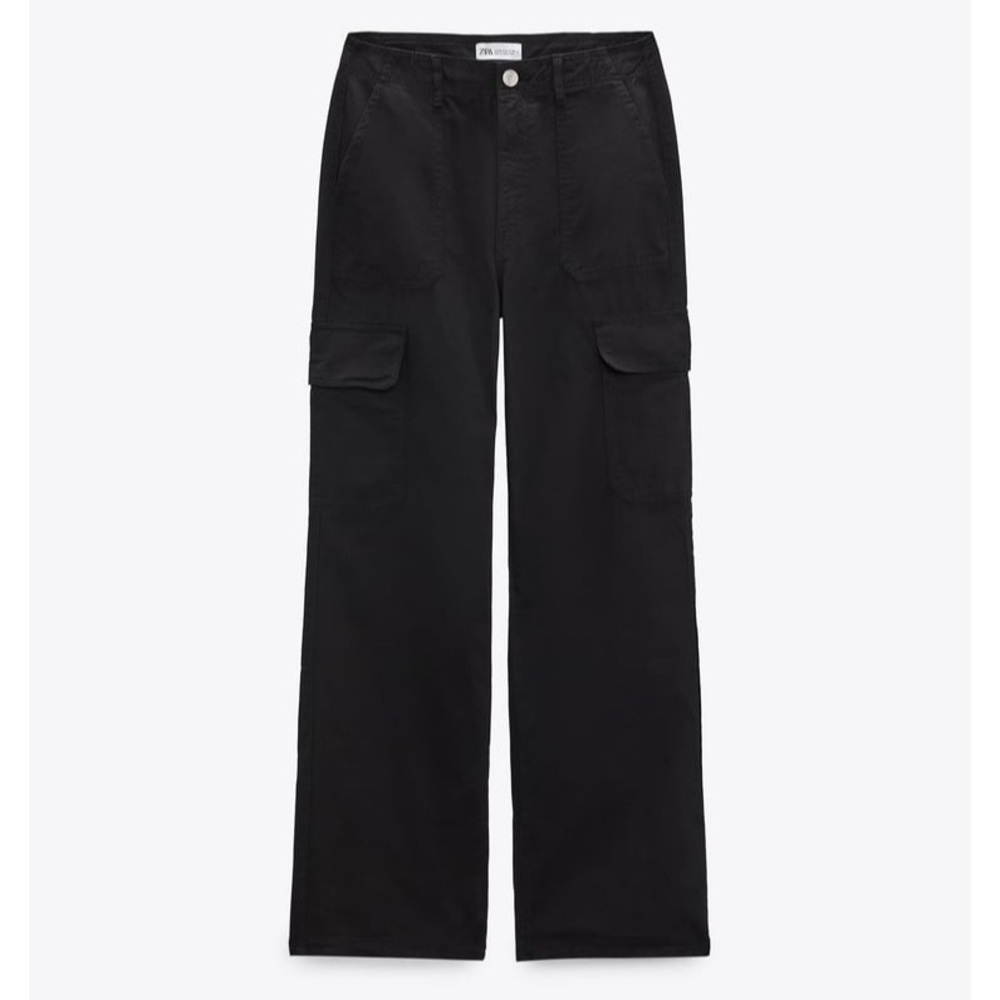 ZARA CARGO PANTS in Black